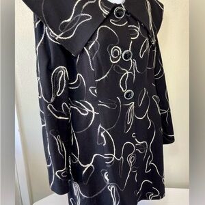 Harold's Vintage Wool designer Elegant Black Coat